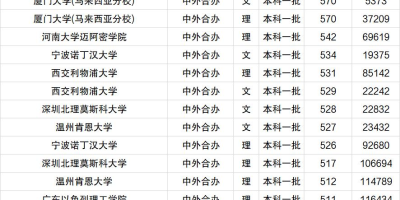 2023温州科技职业学院中外合作办学分数线来啦！