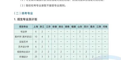 2024年艺术类招生计划汇总：各大高校对比！